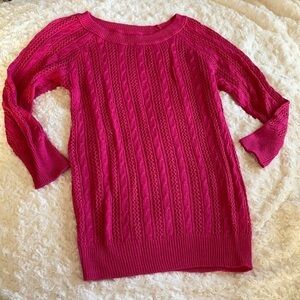Pink crochet sweater